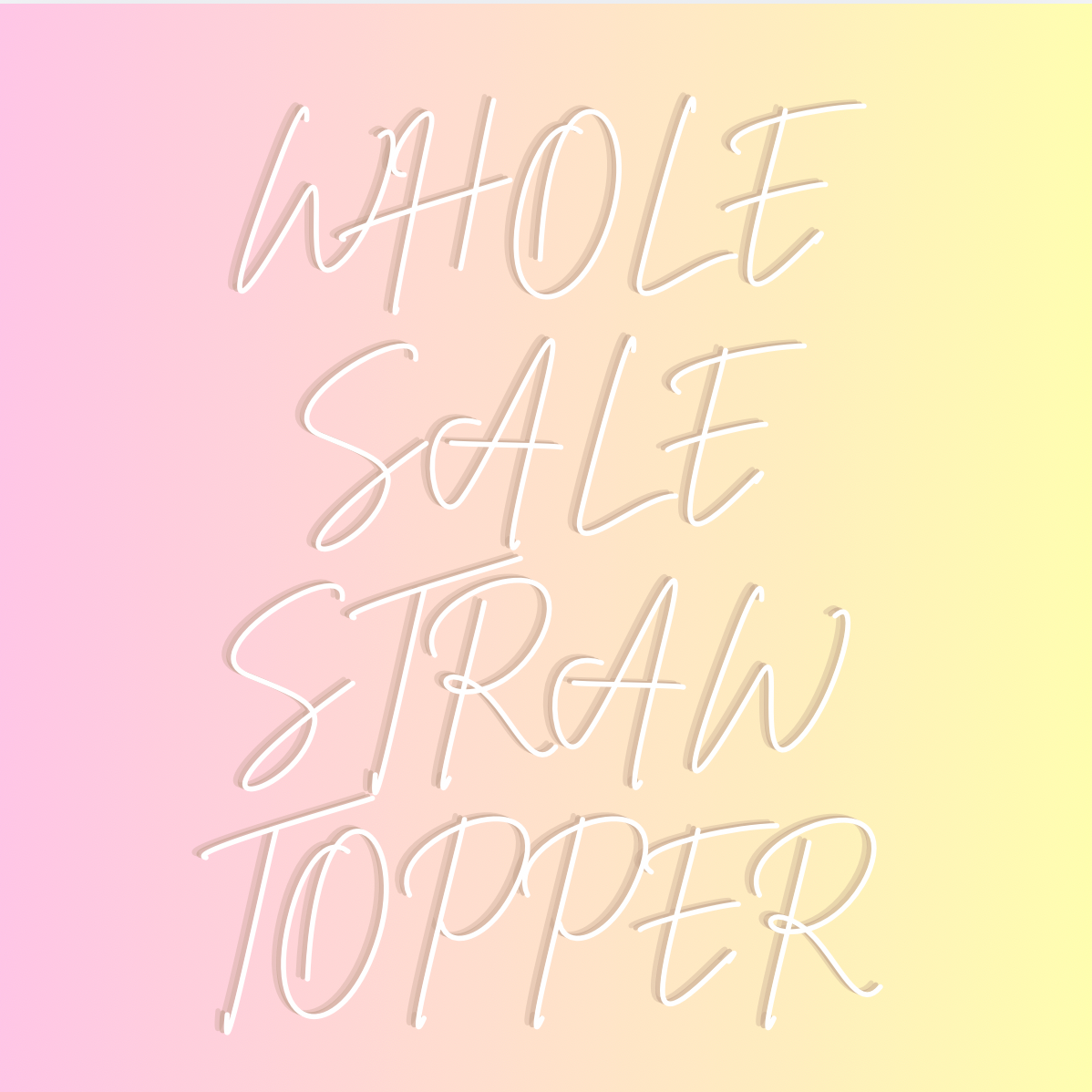 Wholesale Straw Toppers