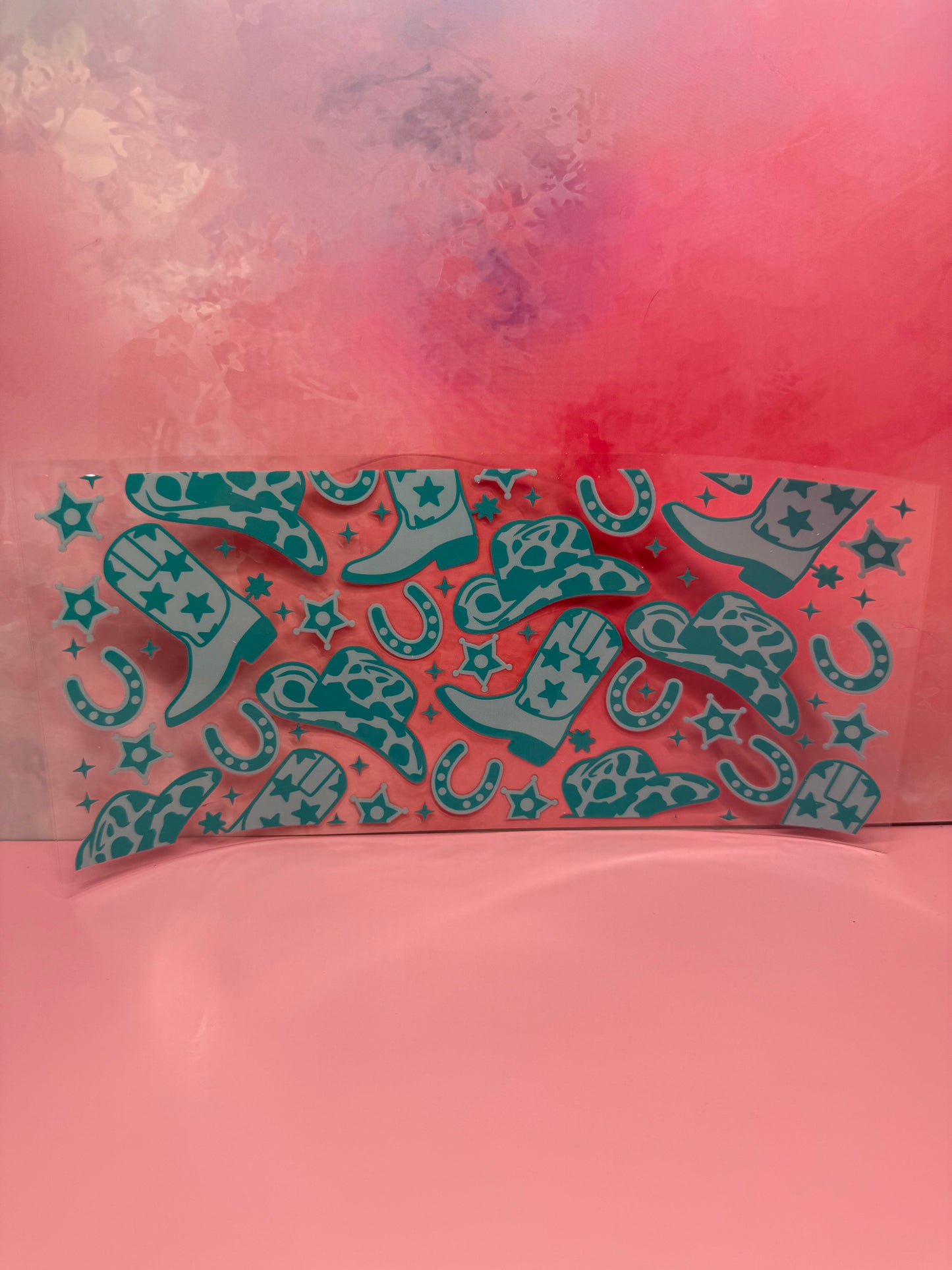 Turquoise Cowgirl Hat & Boots Wrap