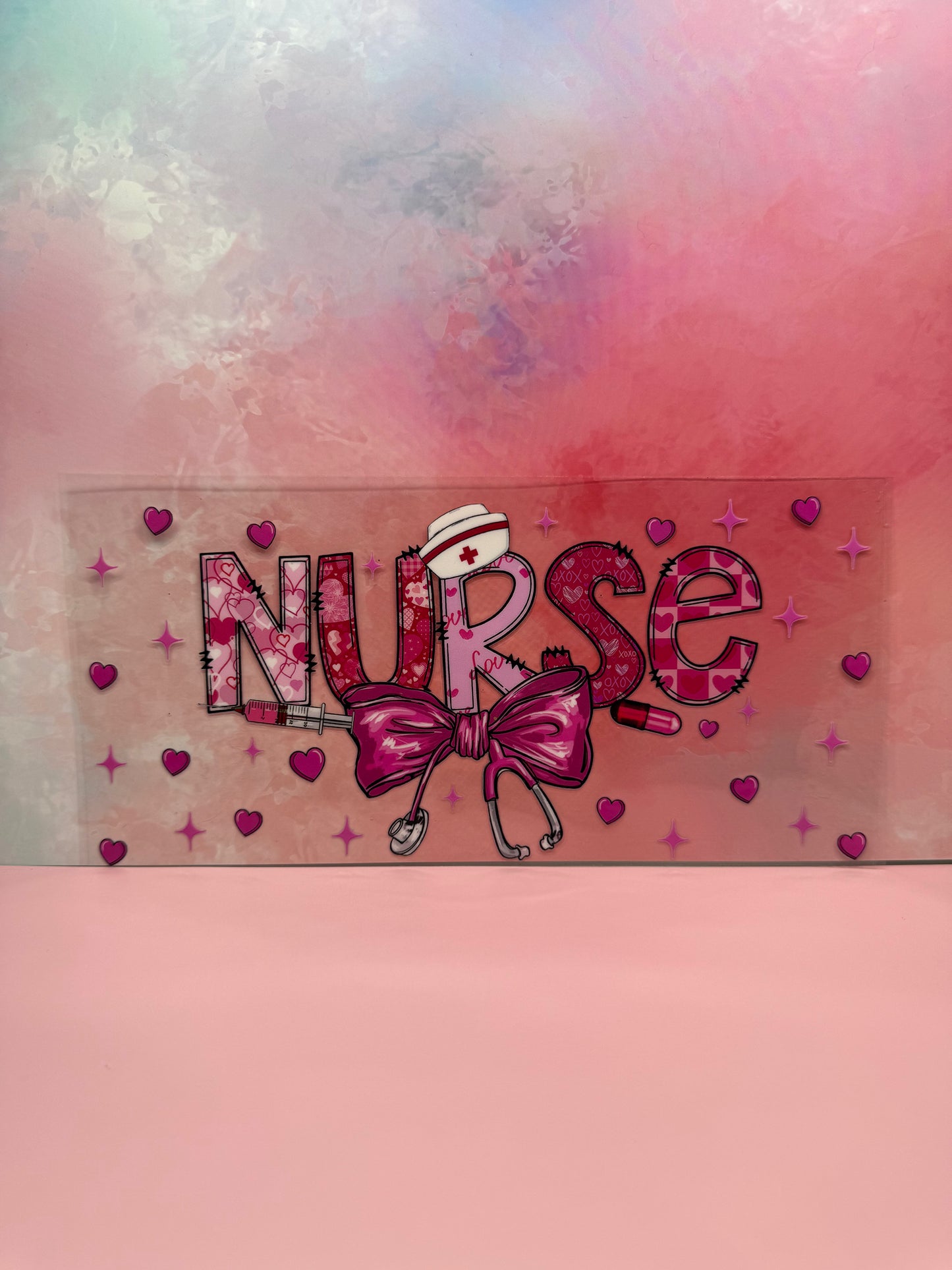 Nurse pink Bow Wrap
