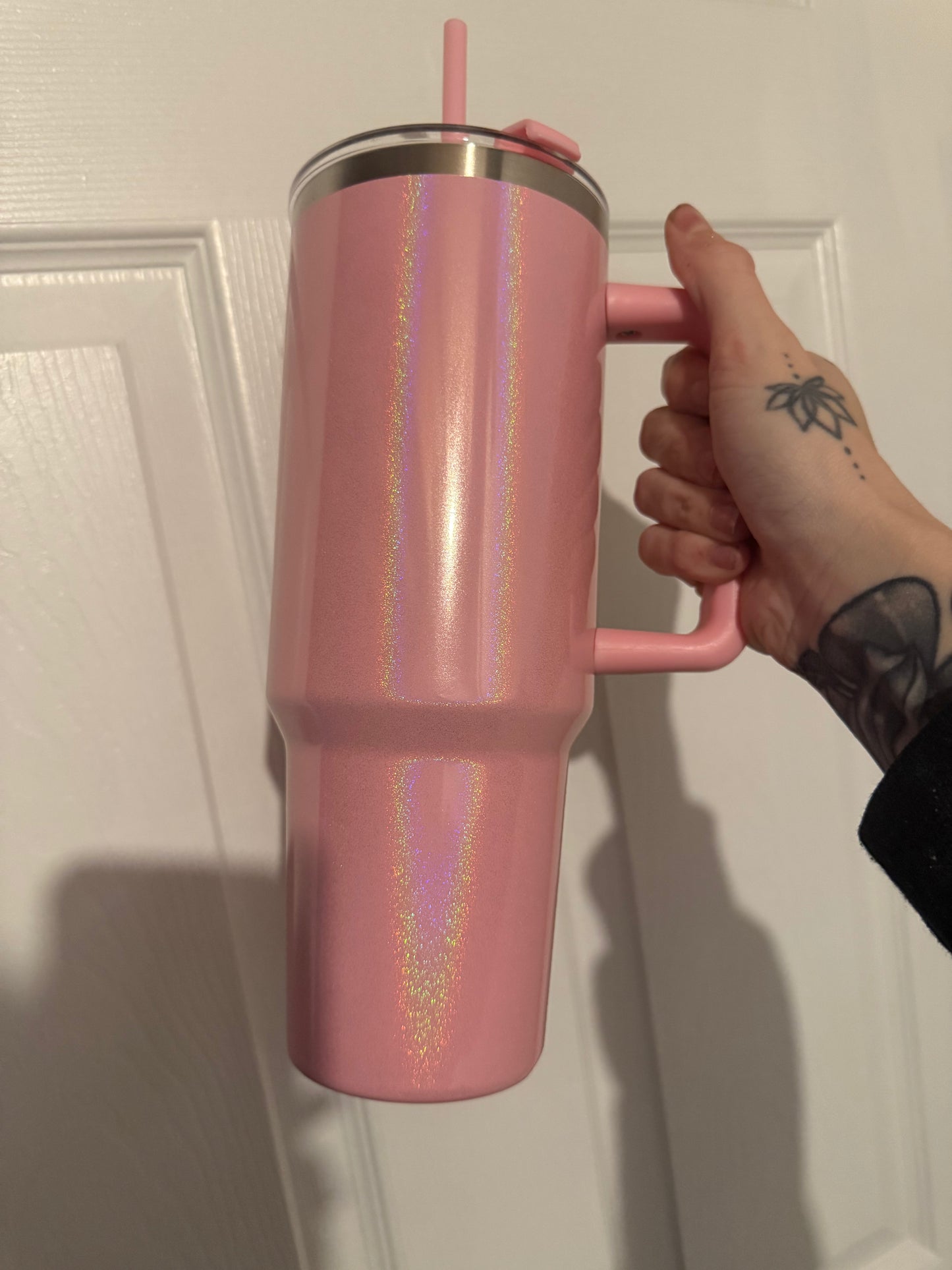 Pink Holographic 40oz Tumbler
