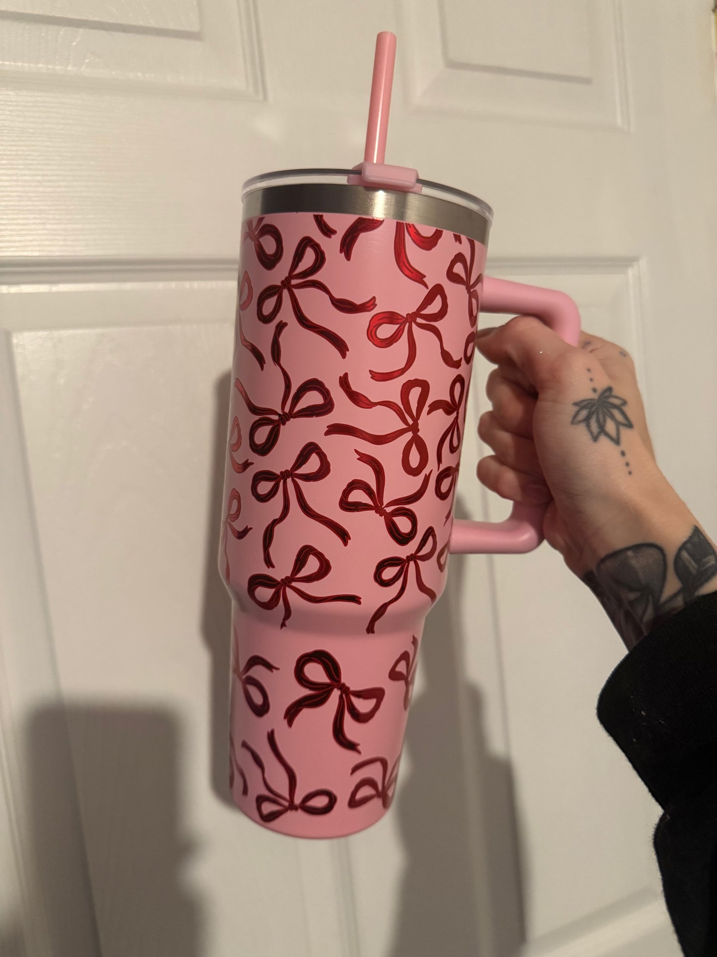 Pink & Red Bows 40oz Tumbler