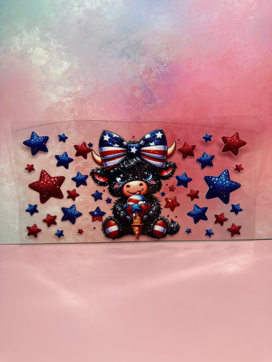 4th of July Highland Cow Wrap