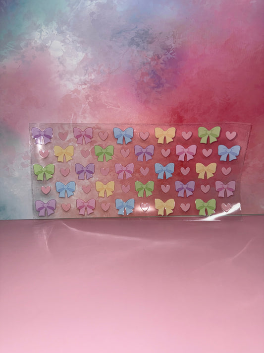 Pastel Heart Bow Wrap