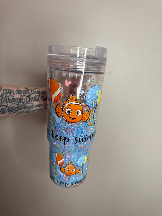 Pre-Made Nemo Lava Drip Snowglobe