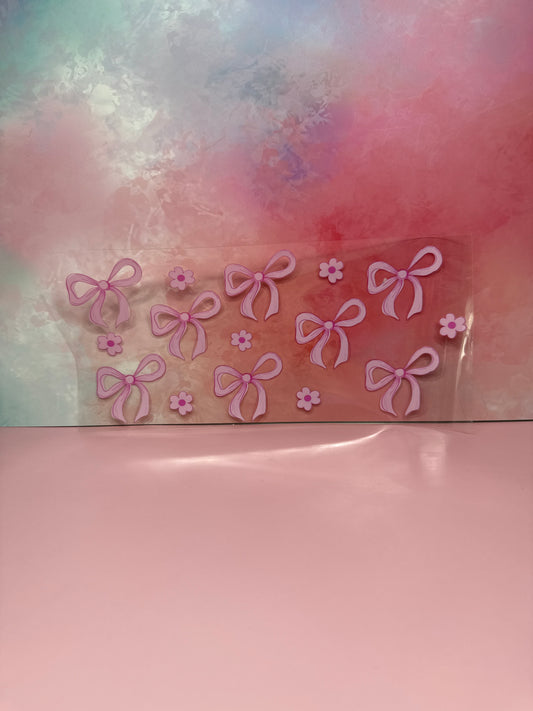 Pink Floral Bow Wrap