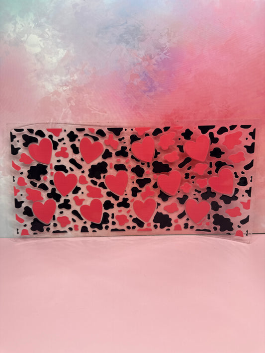Heart Cow Print Wrap