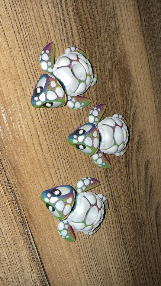 Rainbow Sea Turtle Straw Buddies