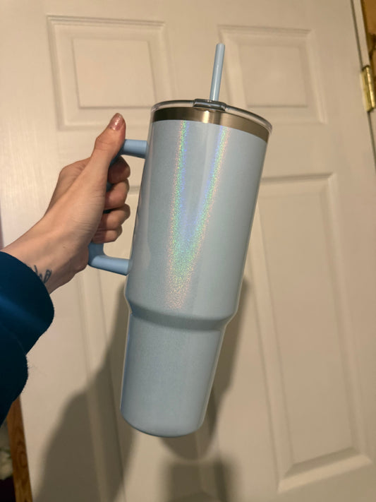 Blue Holographic 40oz Tumbler