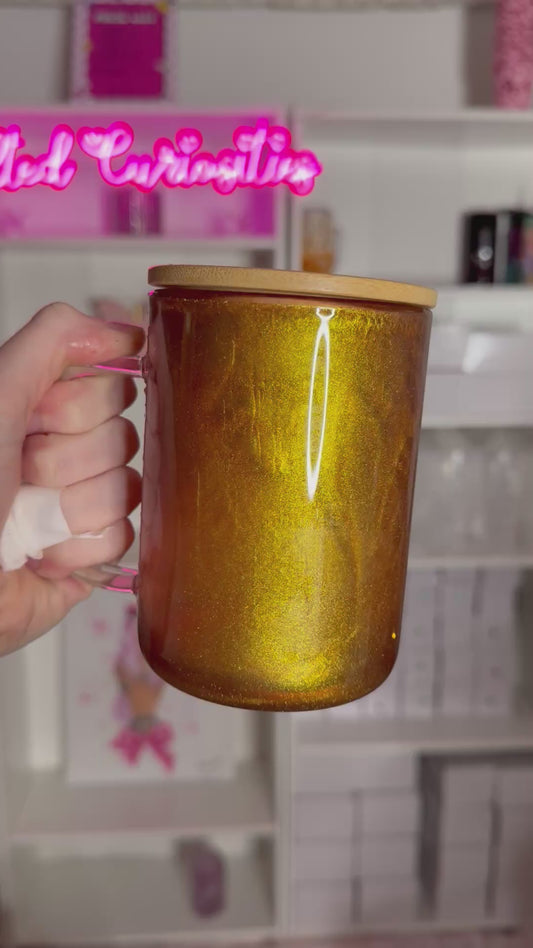 24K Gold Glass Coffee Mug (15oz)